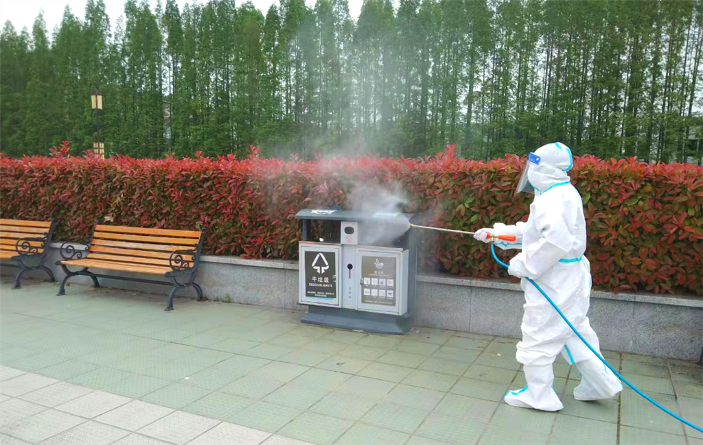 绿化|实拍!上海已对6000余块绿地完成清洁消杀