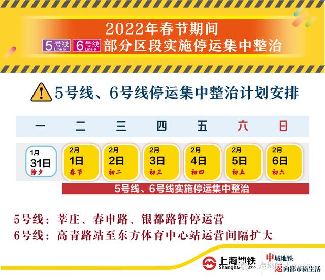 出行特征|注意!春节长假,沪上部分地铁、公交线路运行调整→