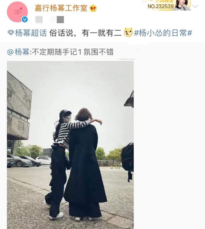 抢镜|杨幂晒与友人合影蚂蚁腰抢镜 时髦造型又飒又美